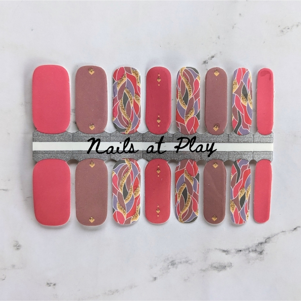 5 for $15 Nail Wraps- Gold Leaf Love